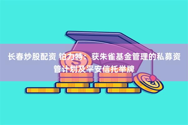 长春炒股配资 铂力特：获朱雀基金管理的私募资管计划及平安信托举牌